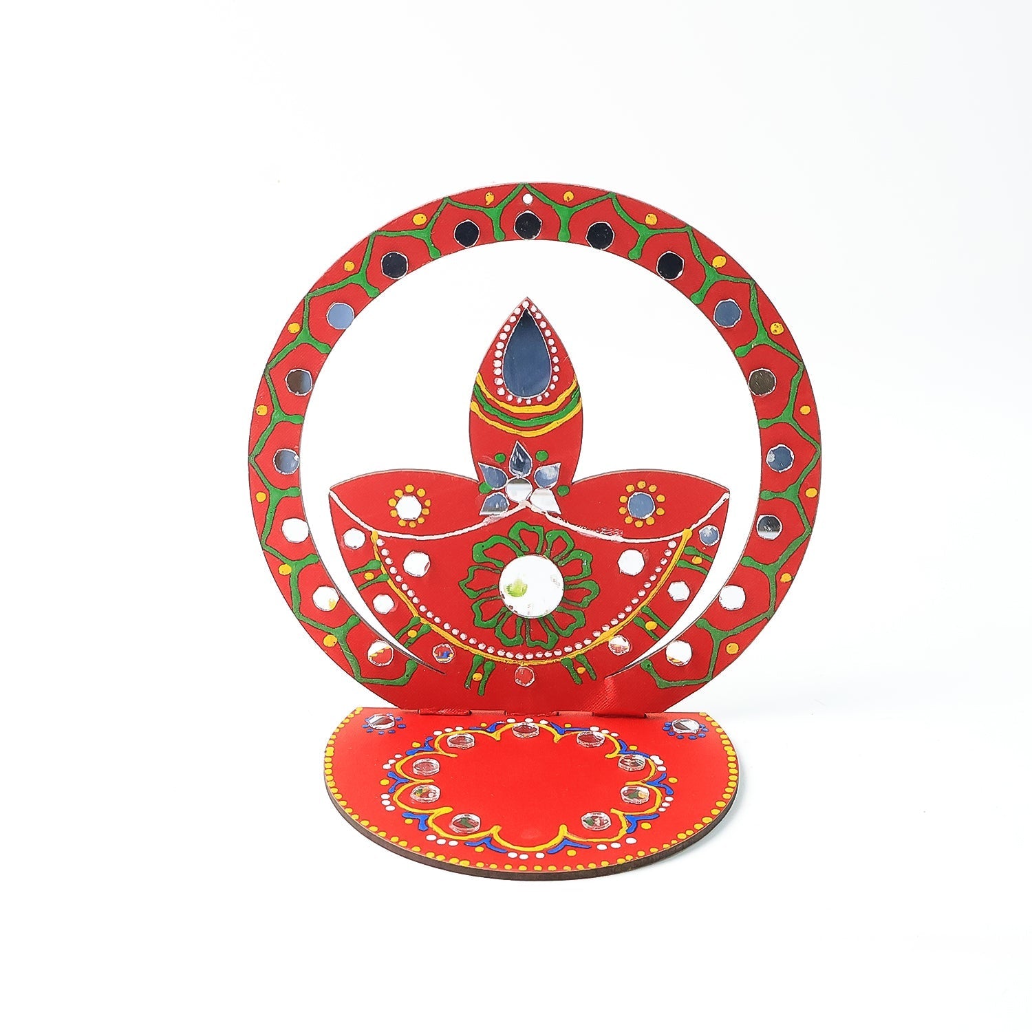 Classic Wooden Handmade Diya Holder Stand Classic Wooden Handmade Diya Holder Stand